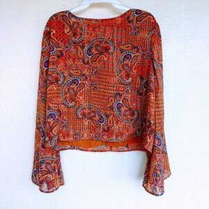 JESSICA SIMPSON Women's Top Blouse  Size M  Winding Trail Abode  NWT